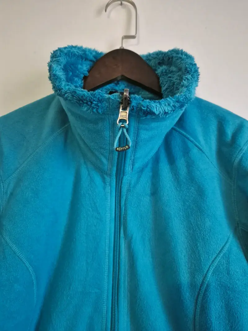 Chaqueta de polar turquesa para mujer - 3