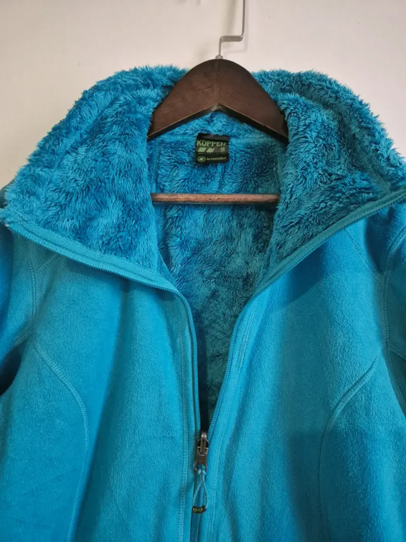 Chaqueta de polar turquesa para mujer - 5