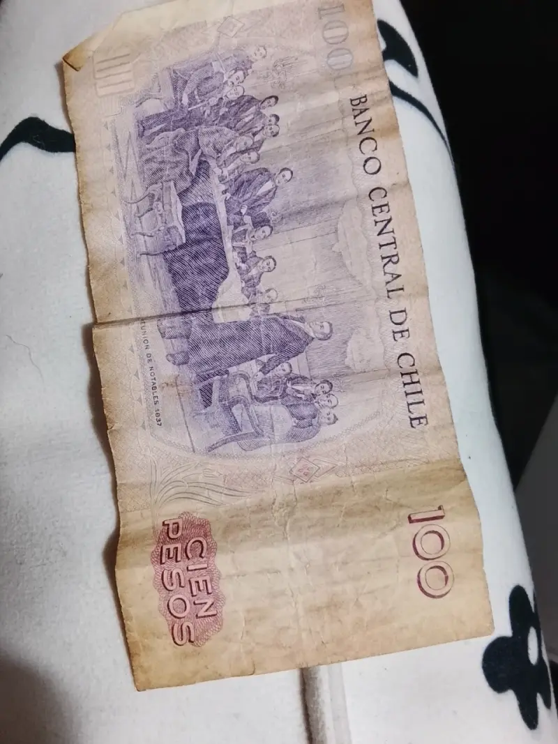 Billete antiguo de 100 pesos chilenos 1984 - 2