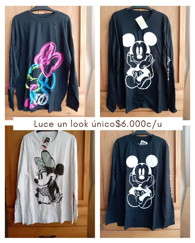 Poleras manga larga con diseño de personajes - 1