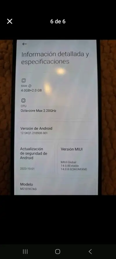 Smartphone Xiaomi Redmi Note 10 Verde - miniatura 6
