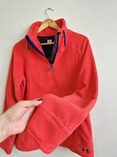 Polar fleece rojo para mujer Under Armour - miniatura 4