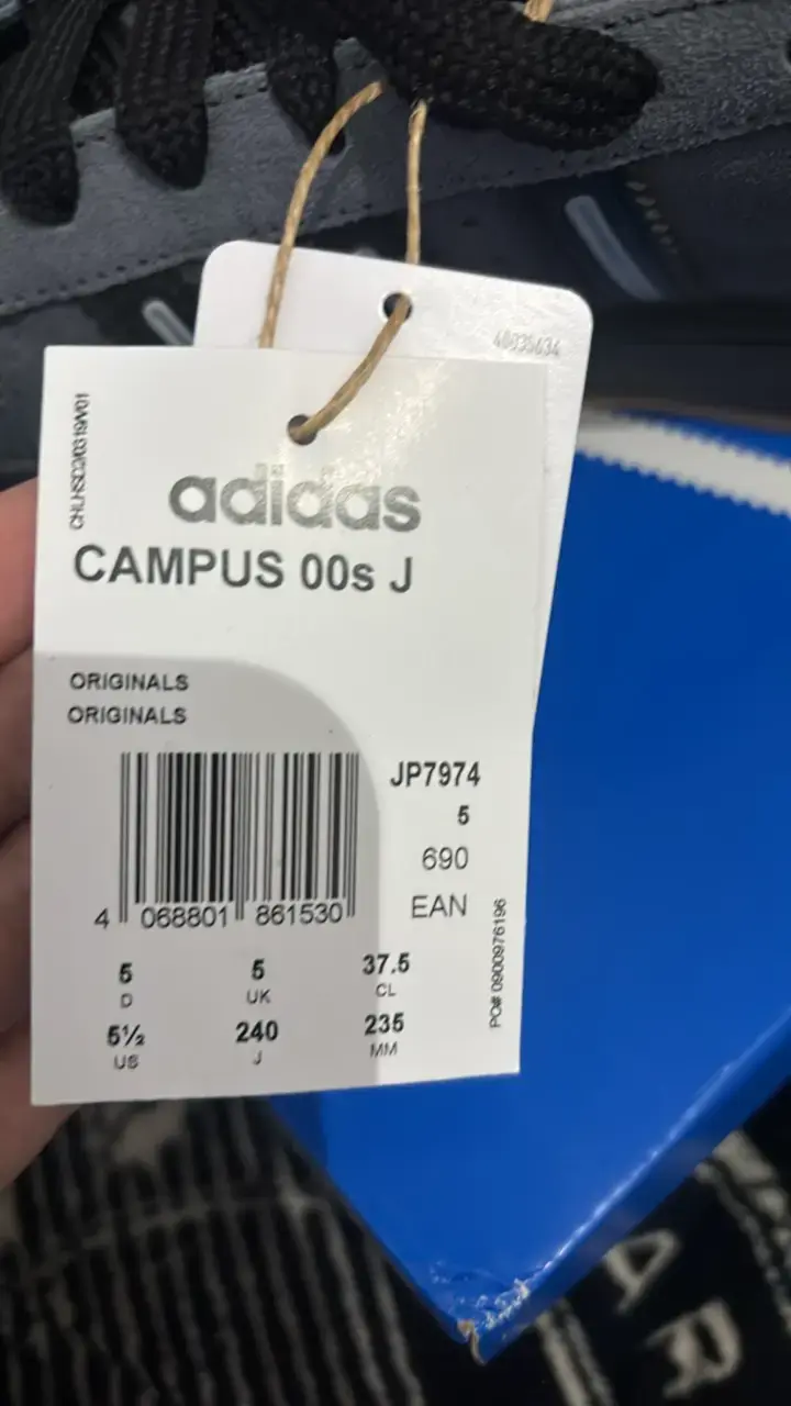 Zapatillas Adidas Campus 00s J Gris y Negro - 3