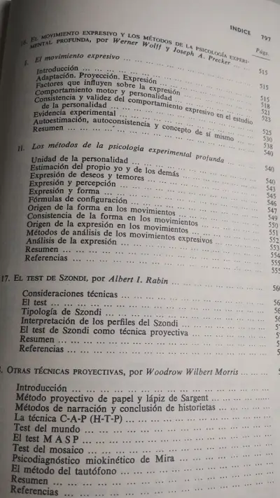 Libro Técnicas Proyectivas del Diagnóstico Psicológico - miniatura 5