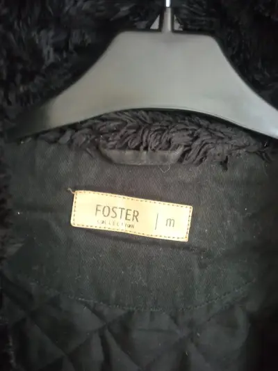 Parka negra Foster con capucha de piel desmontable - miniatura 3
