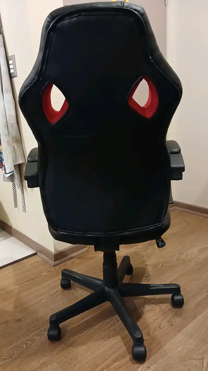 Silla Gamer Ergonómica Negro y Rojo - 4