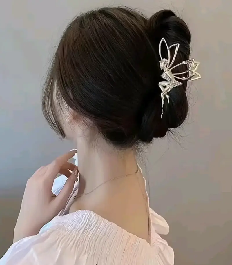 Pinza de cabello hada con cristales - 1
