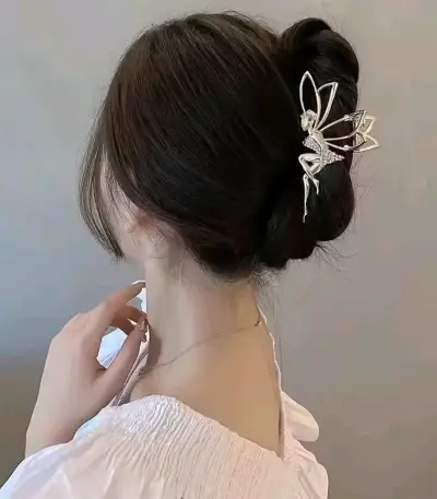 Pinza de cabello hada con cristales - miniatura 1