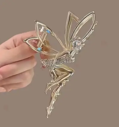Pinza de cabello hada con cristales - miniatura 2
