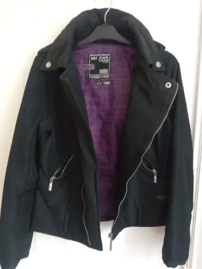 Parka negra BB2 Jeans para mujer talla S - miniatura 1