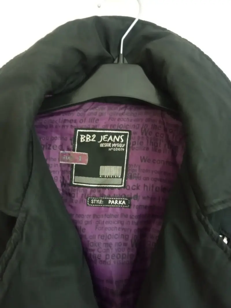 Parka negra BB2 Jeans para mujer talla S - 3