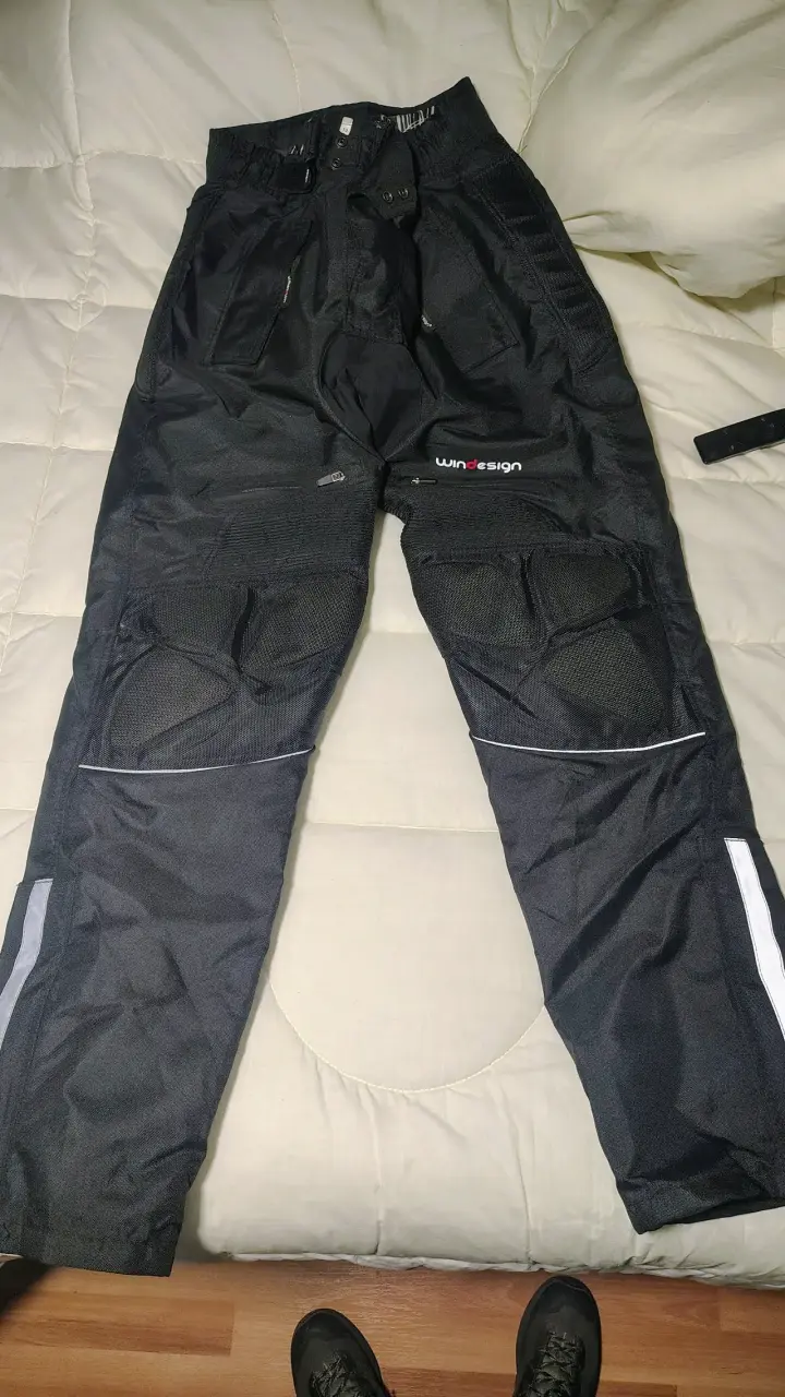 Pantalones de moto Windesign negros con ventilación - 1