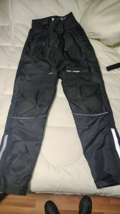 Pantalones de moto Windesign negros con ventilación - miniatura 1