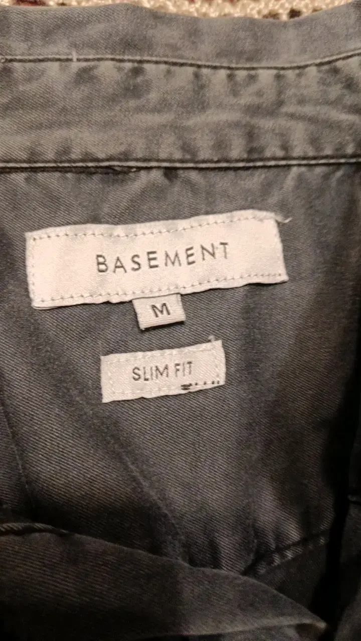 Camisa de mezclilla gris Basement Slim Fit - 2