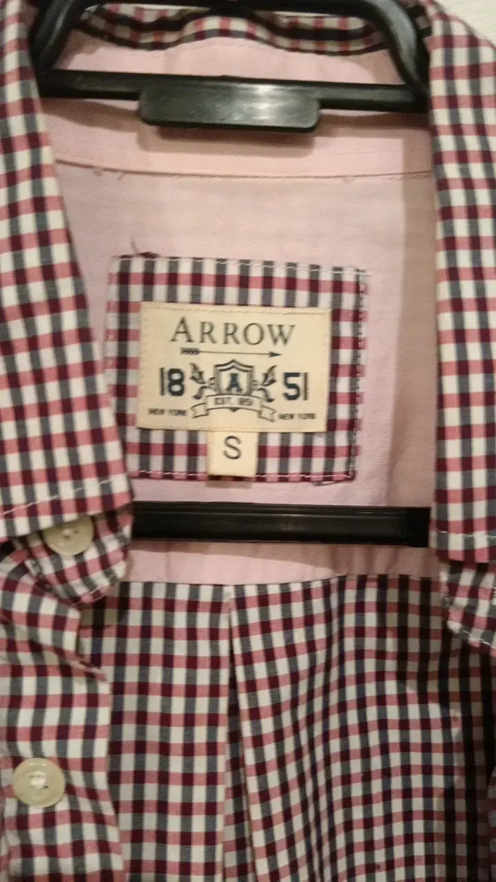 Camisa a cuadros marrón Arrow talla S - 2