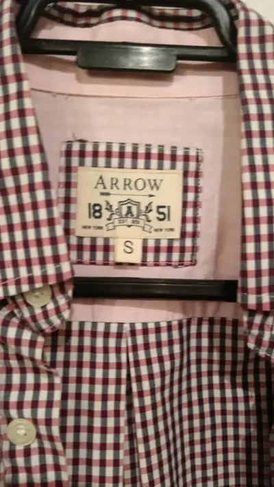 Camisa a cuadros marrón Arrow talla S - miniatura 2