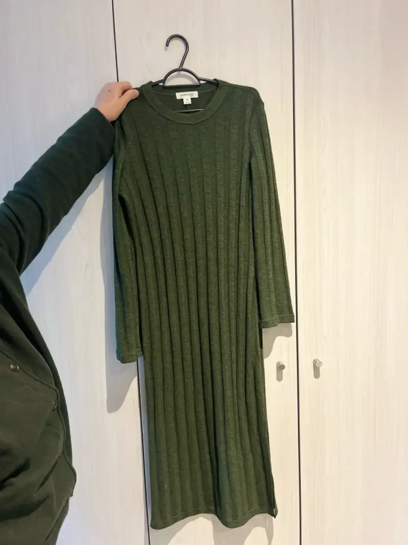 Vestido largo verde de punto University Club