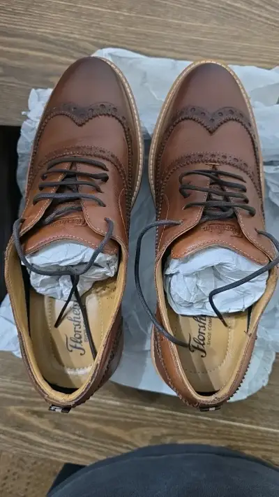 Zapatos de cuero marrón Florsheim elegantes - miniatura 2