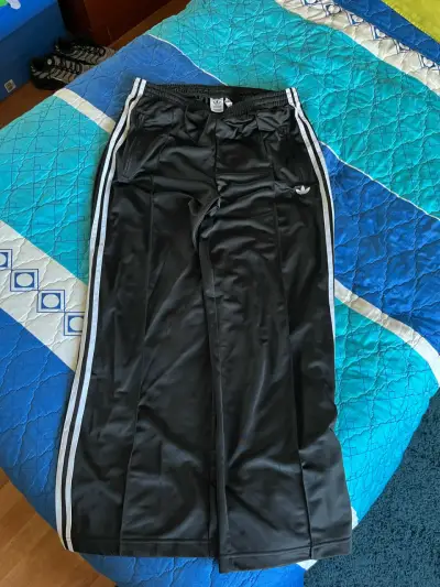 Pantalones deportivos Adidas negros con franjas - miniatura 1
