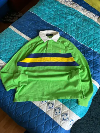 Polera Polo Ralph Lauren verde con rayas - miniatura 1