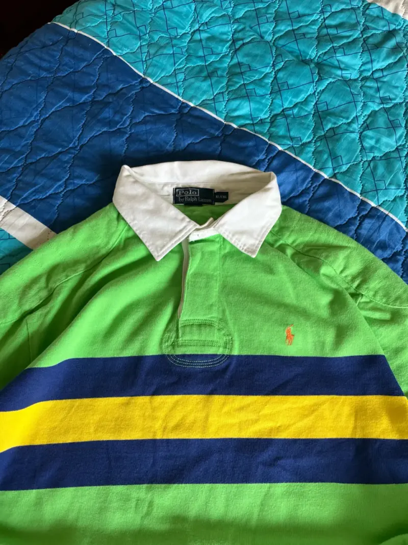 Polera Polo Ralph Lauren verde con rayas - 3