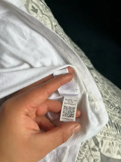 Polera Tommy Hilfiger blanca de manga larga - miniatura 5