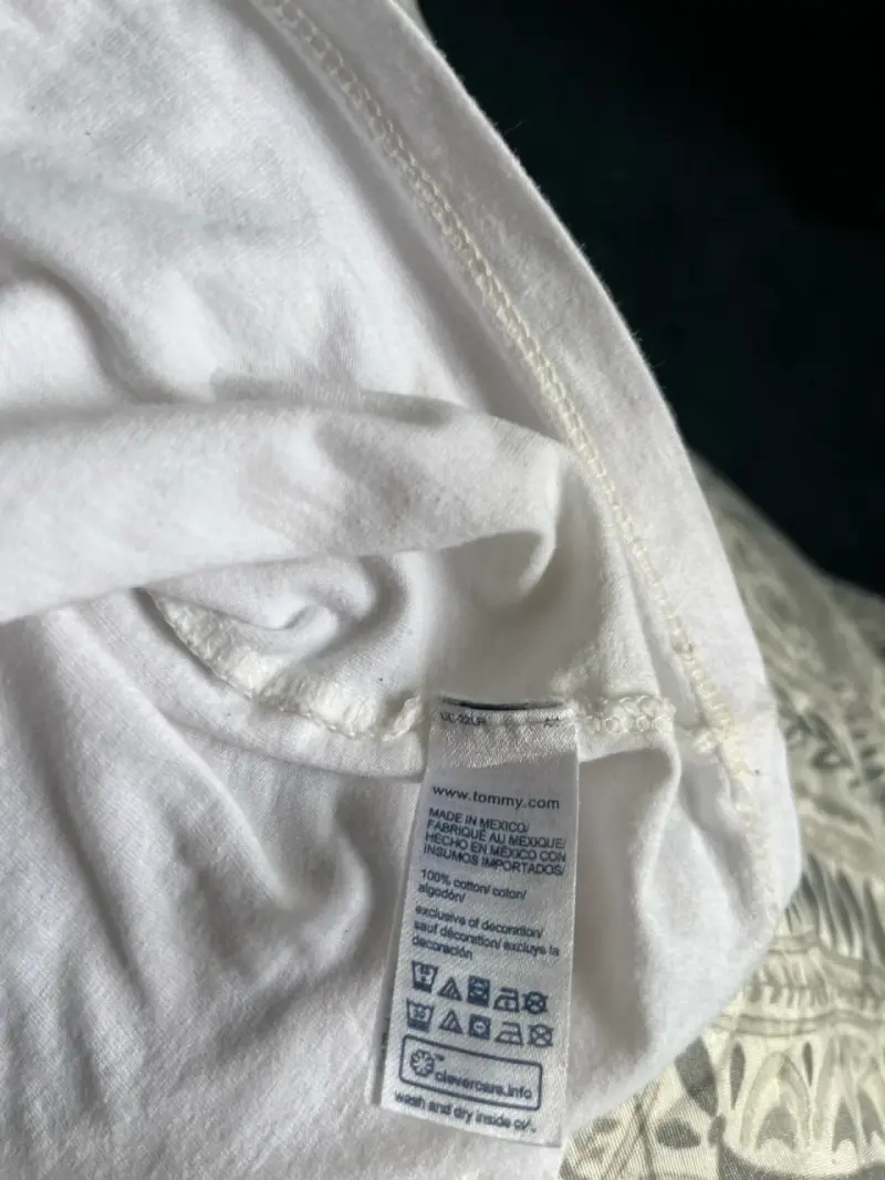 Polera Tommy Hilfiger blanca de manga larga - 6