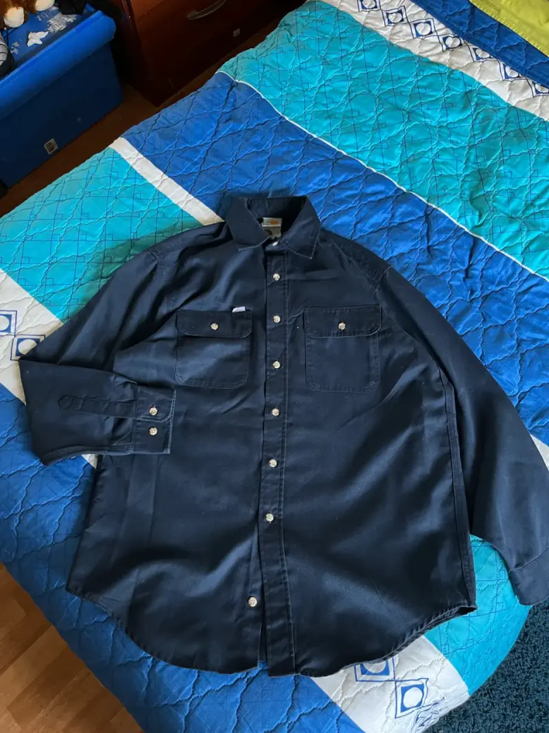Camisa de hombre Carhart azul marino con bolsillos - 3