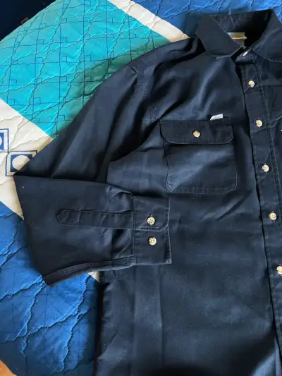 Camisa de hombre Carhart azul marino con bolsillos - miniatura 4