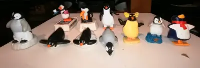 Colección 10 figuras de pingüinos de juguete - miniatura 1