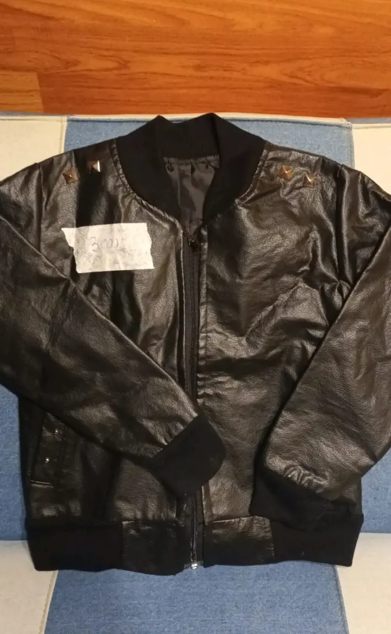 Chaqueta de cuero sintético niño