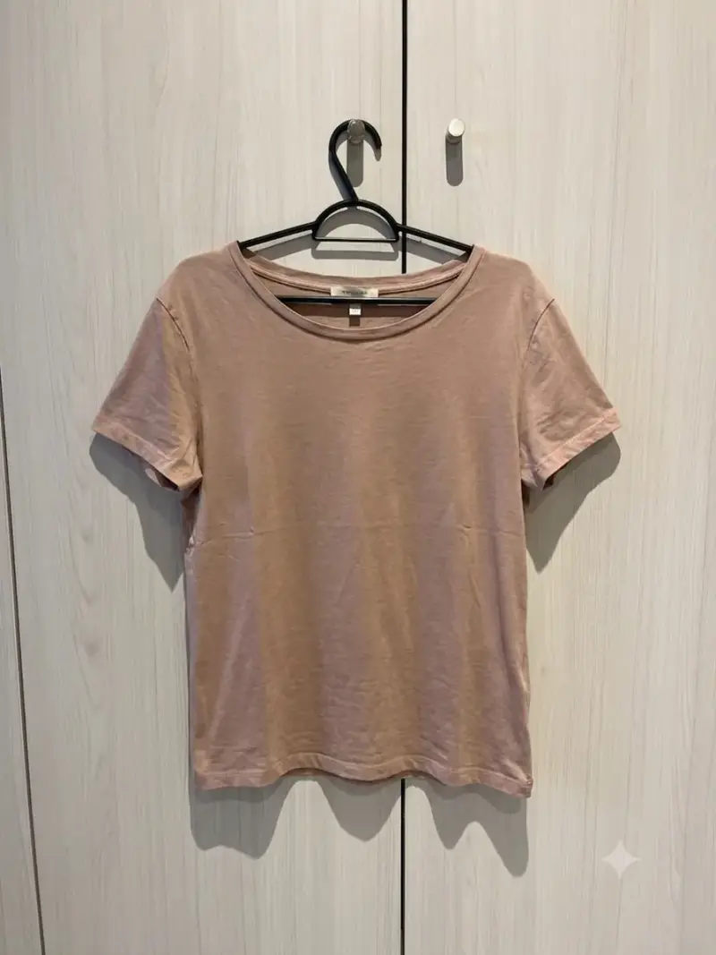 Polera básica color beige para mujer H&M