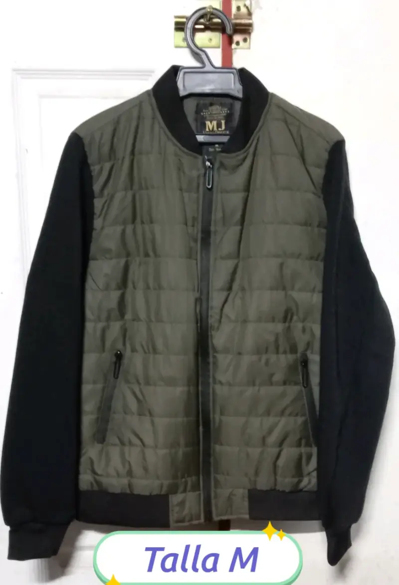 Chaqueta hombre MJ verde y negra talla M