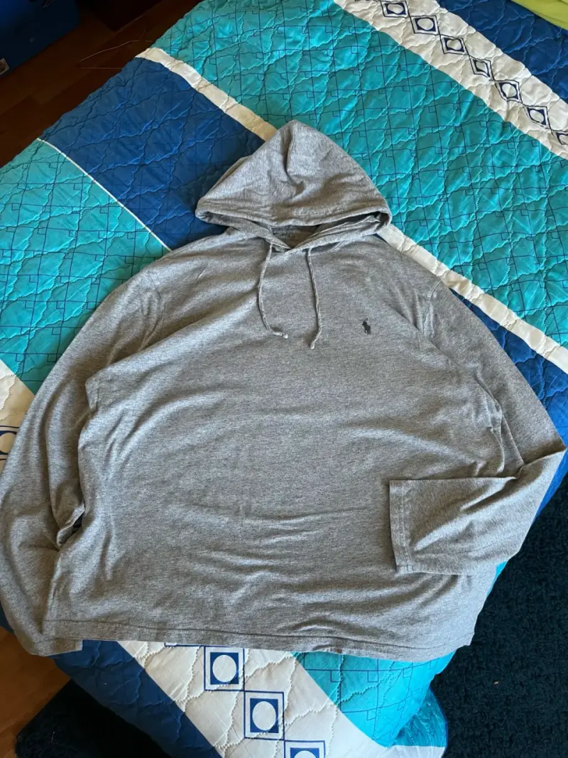 Polerón Polo con capucha gris de hombre - 1