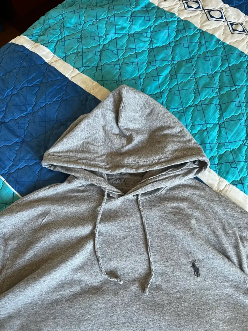 Polerón Polo con capucha gris de hombre - 2