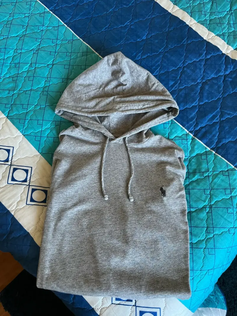 Polerón Polo con capucha gris de hombre - 4