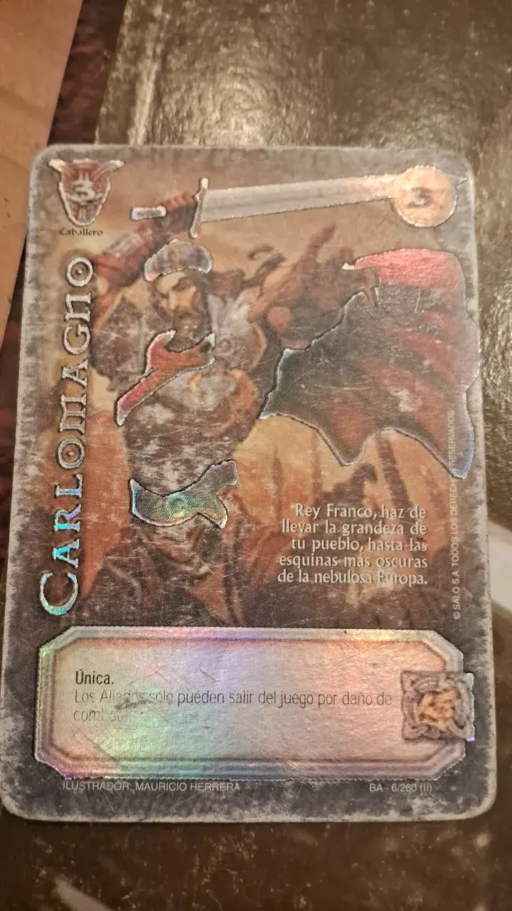 Carta de juego Carlomagno edición especial