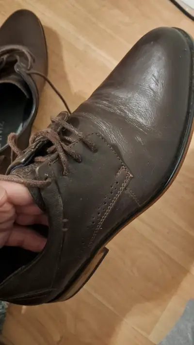 Zapatos formales de cuero marrón Alaniz - miniatura 3