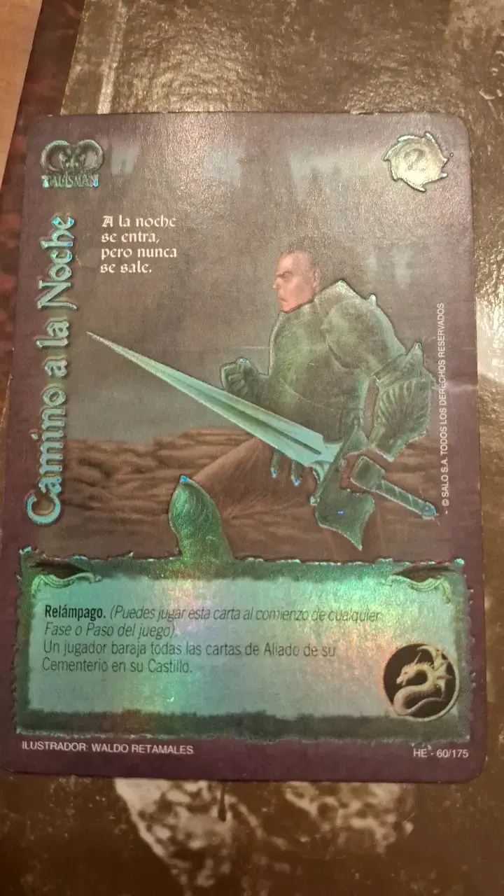 Carta de Juego Camino a la Noche