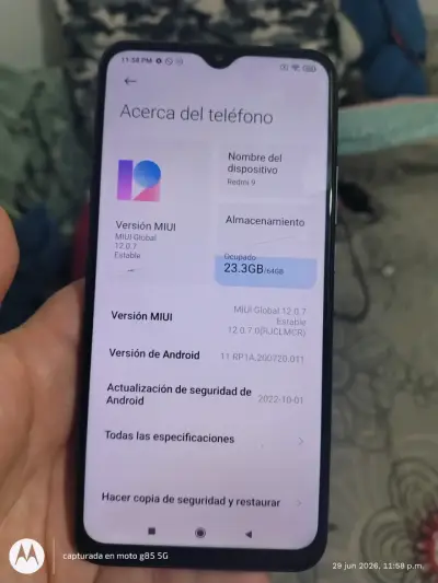 Smartphone Xiaomi Redmi 9 con 64GB de almacenamiento - miniatura 2