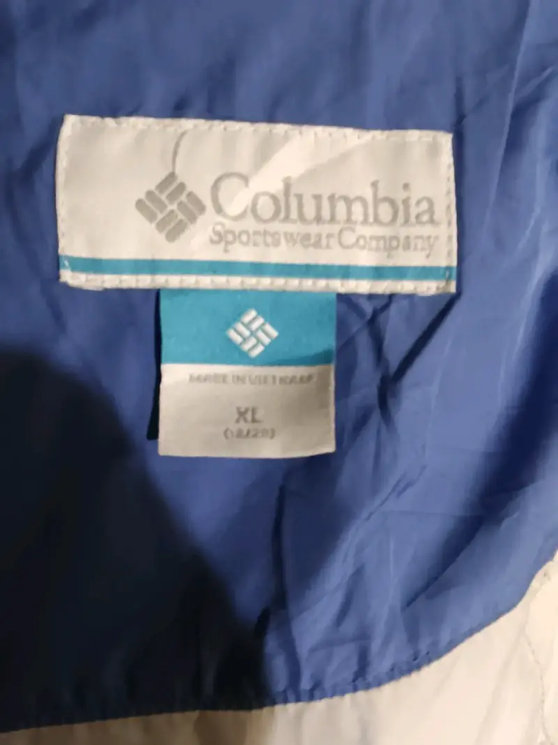 Chaqueta Columbia azul con capucha talla XL - 1