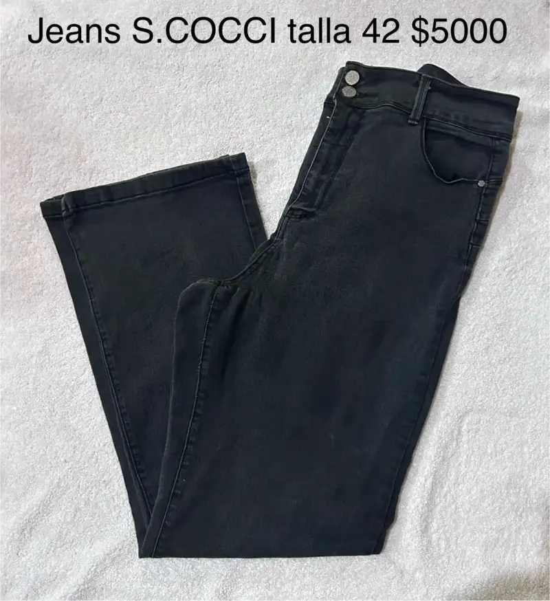 Jeans negros S.Cocci talla 42 - 1