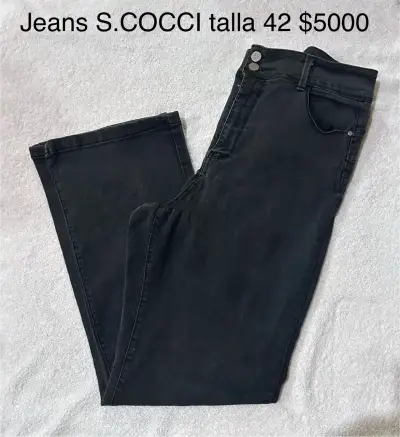 Jeans negros S.Cocci talla 42 - miniatura 1