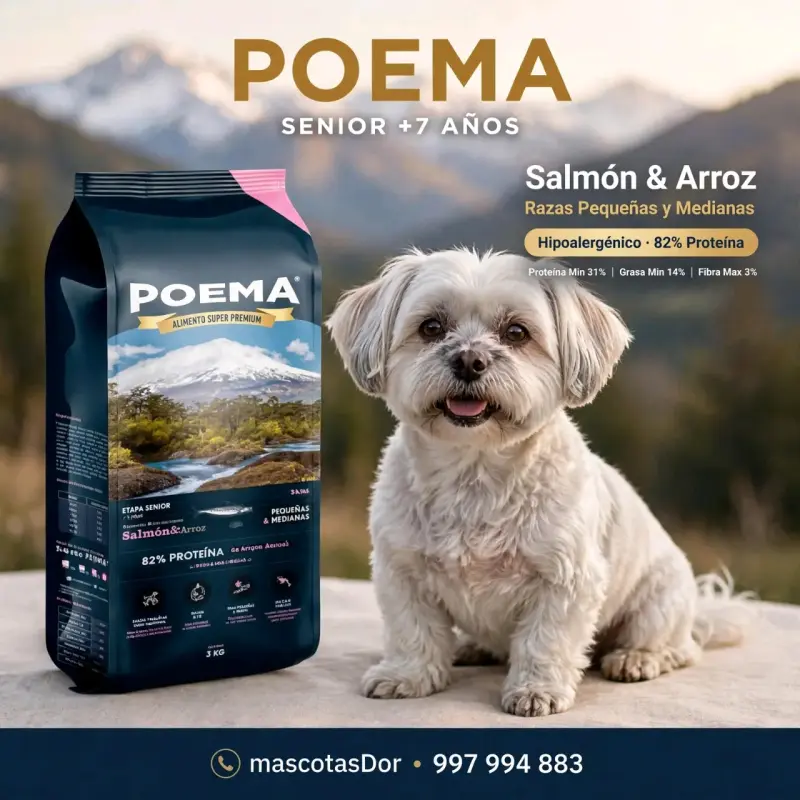 Alimento super premium senior Salmón y Arroz 3kg - 1