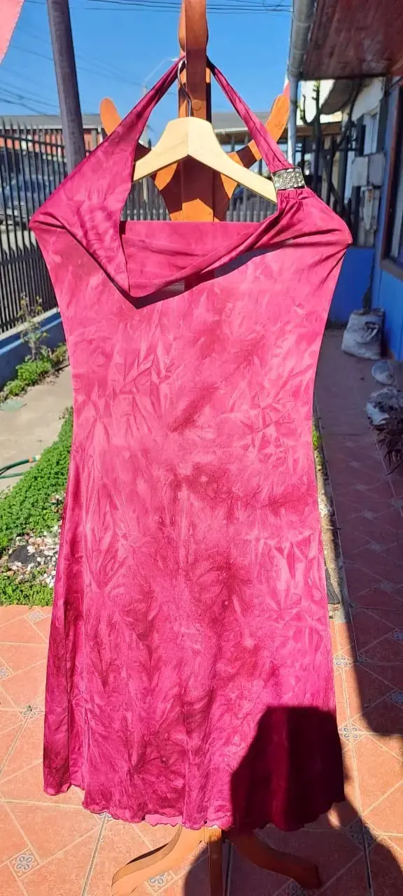 Vestido halter rosa  elegante