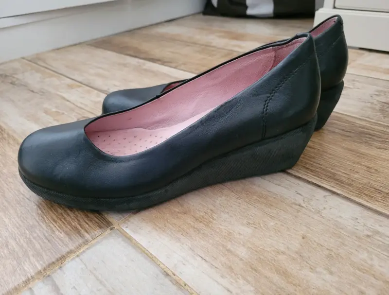 Zapatos de cuero negro 16 Hrs para mujer - 2