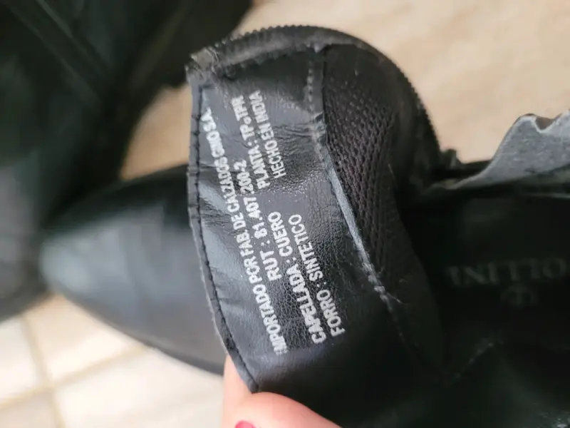Botines de cuero negro con hebilla para mujer - 4