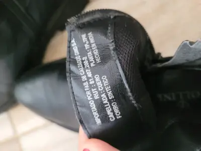 Botines de cuero negro con hebilla para mujer - miniatura 4