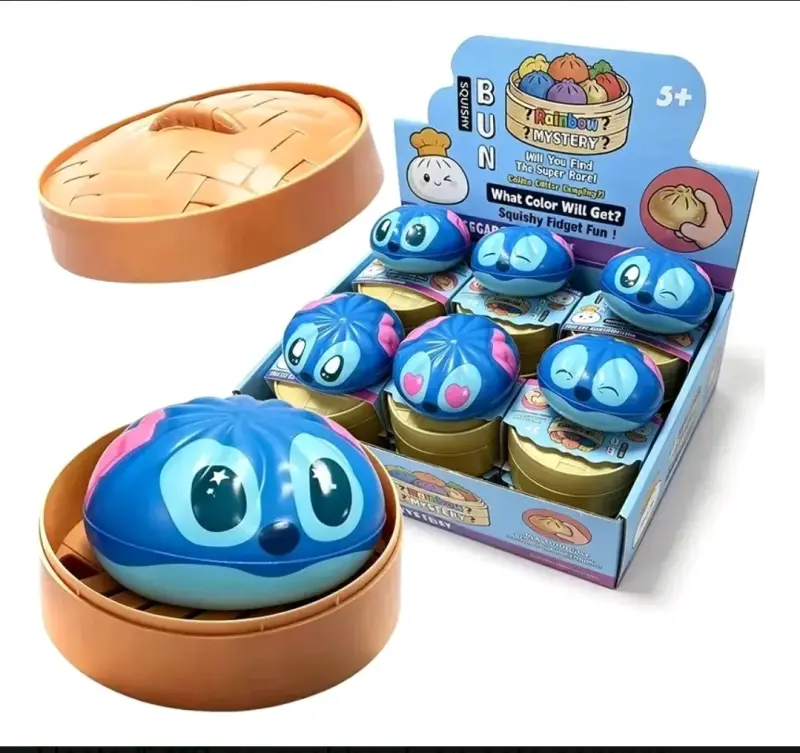 Juguete Squishy Bun Sorpresa Arcoíris