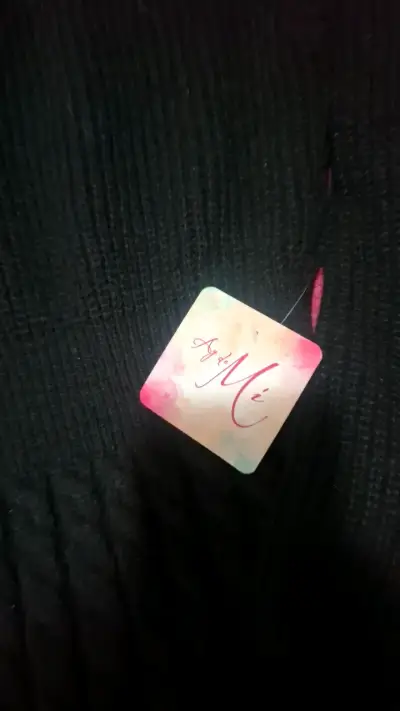 Vestido de punto negro para mujer - miniatura 3